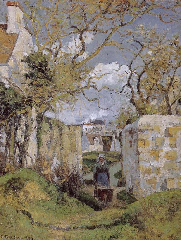 Camille Pissarro The woman pushing wheelbarrow